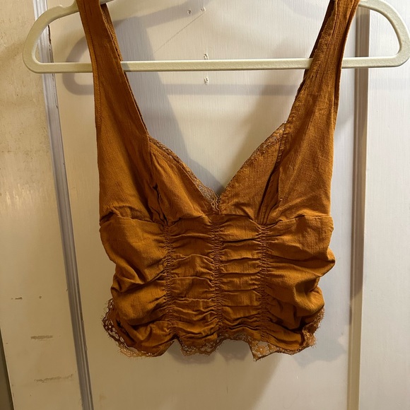 Free People Women's Sand Dunes Fringe Camisole Red Size Medium